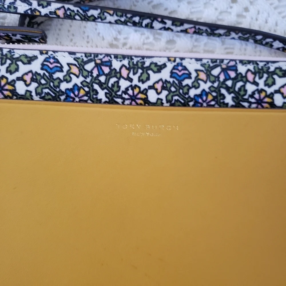 Tory Burch colorblock Paisley leather crossbody